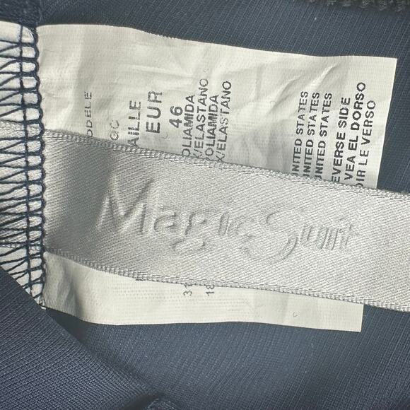 Magic Suit Swimsuit Womens 16 Navy Ruched Removable Pads Adjustable Straps Beach - Picture 8 of 14